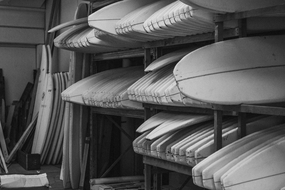 river surfboard blanks at the twinsbros factory