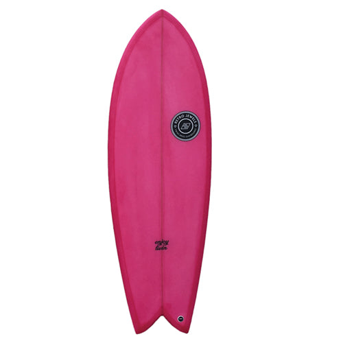 Front view pink TwinsBros EnjoyTwin Surfboard